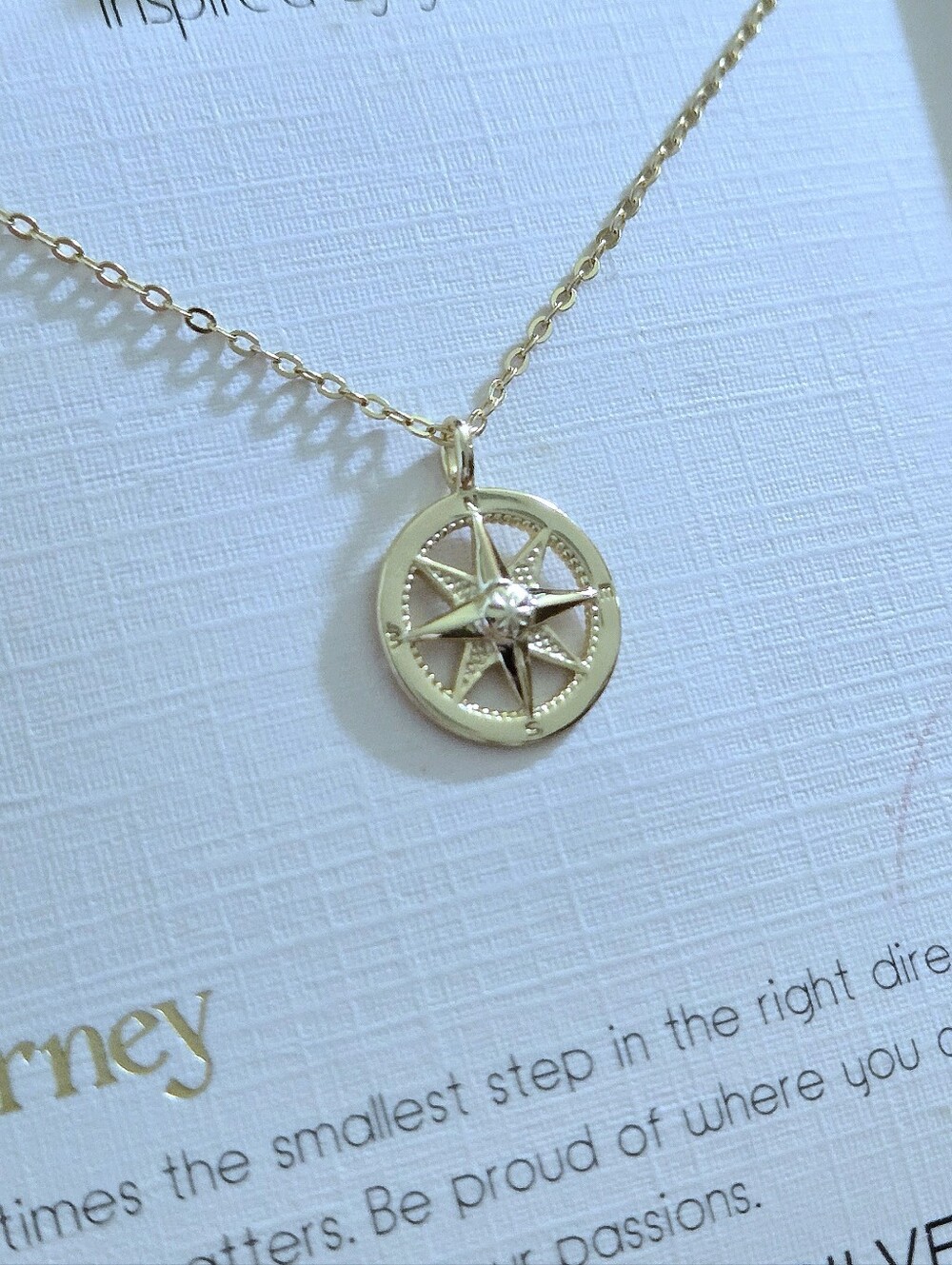 inspired by you "Journey" Compass🧭 Pendant Necklace - NIB - Picture 10 of 16